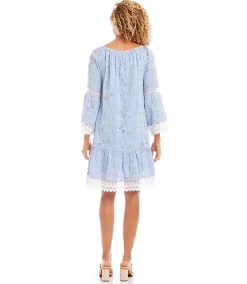Embroidered Mixed Lace Dress