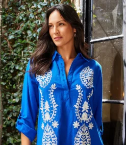 Embroidered Shirtdress