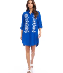 Embroidered Shirtdress