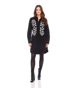 Embroidered Shirtdress