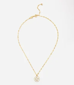 Enamel Moon and Star Necklace