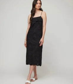 Eyelet Midi Dress