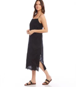 Eyelet Midi Dress