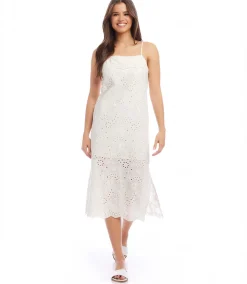 Eyelet Midi Dress