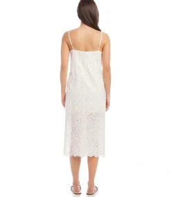 Eyelet Midi Dress