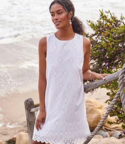 Eyelet Shift Dress