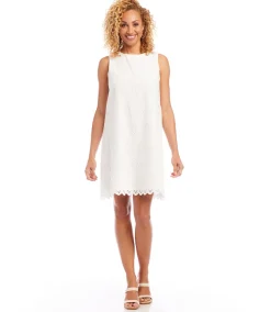 Eyelet Shift Dress