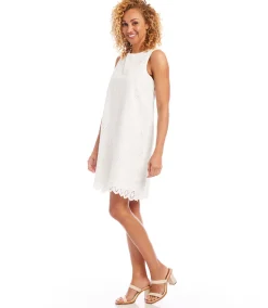 Eyelet Shift Dress