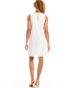Eyelet Shift Dress