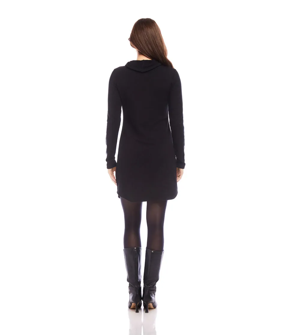Faux Leather Patch Dress