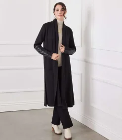 Faux Leather Patch Duster