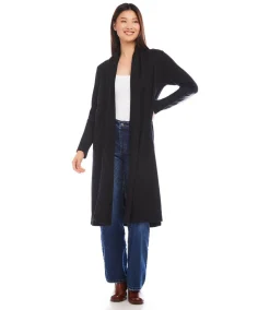 Faux Leather Patch Duster
