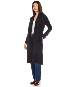 Faux Leather Patch Duster