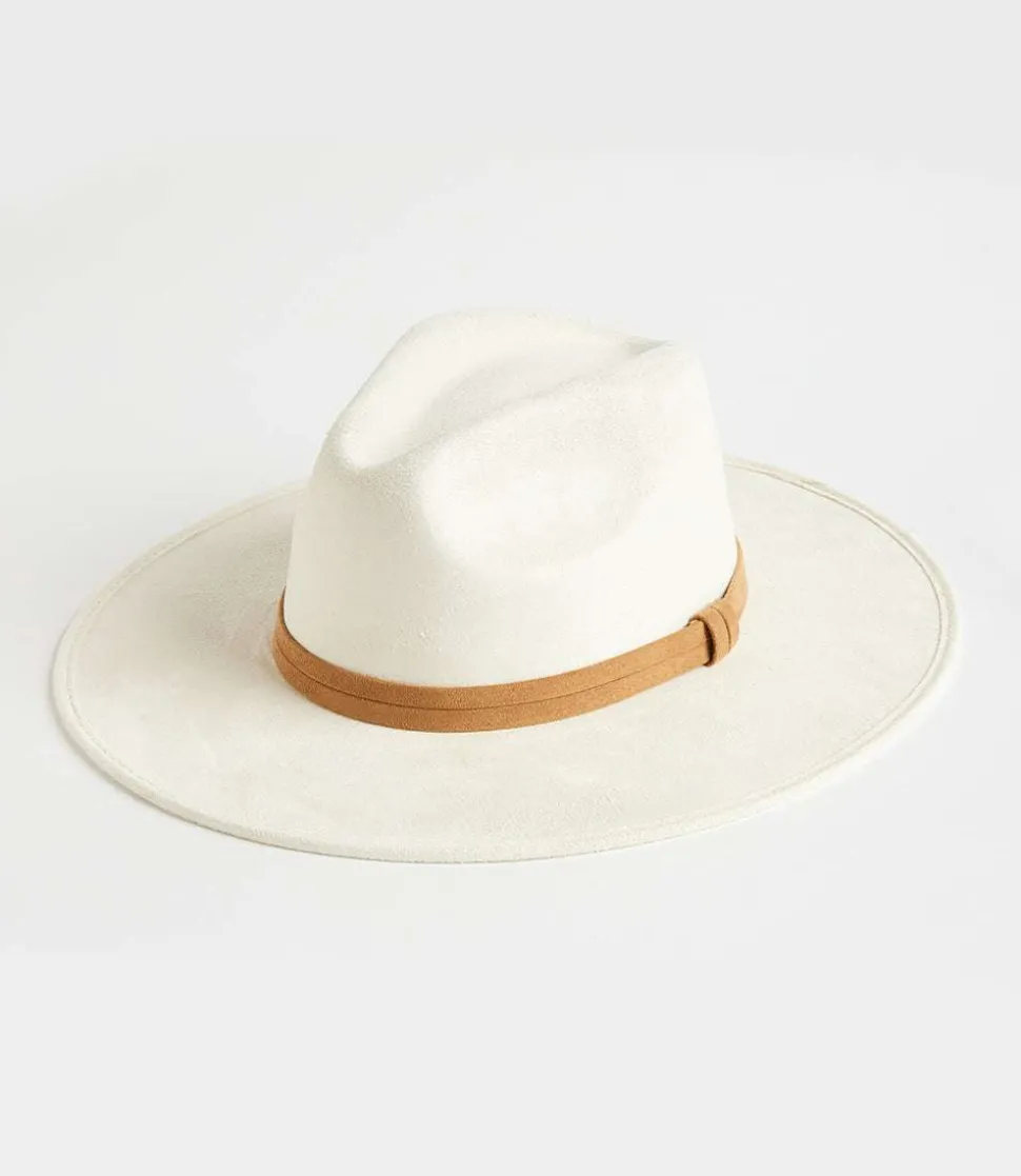 Faux Suede Fedora Hat