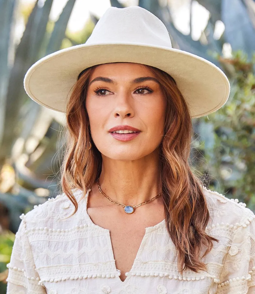 Faux Suede Fedora Hat