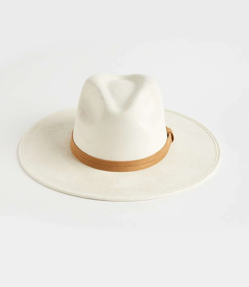 Faux Suede Fedora Hat
