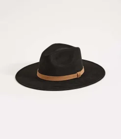 Faux Suede Fedora Hat