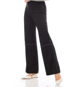 Faux Suede Stitch Pants
