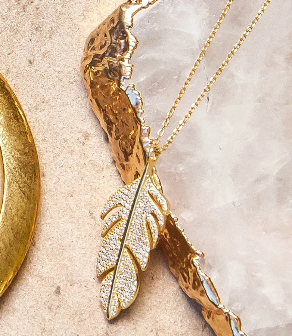 Feather Pendant Necklace