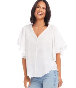 Flutter Sleeve Top
