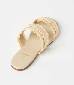 Frayed Double Band Sandals