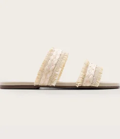 Frayed Double Band Sandals