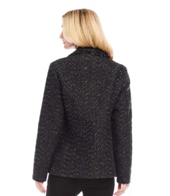 Fringed Tweed Blazer