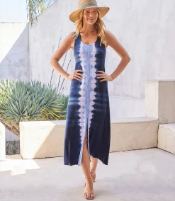 Front Slit Midi Dress