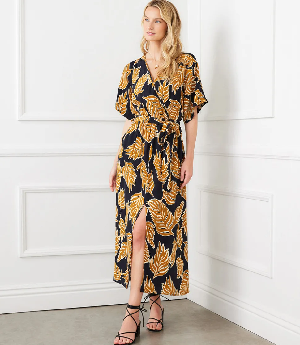 Front Slit Midi Dress