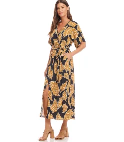 Front Slit Midi Dress