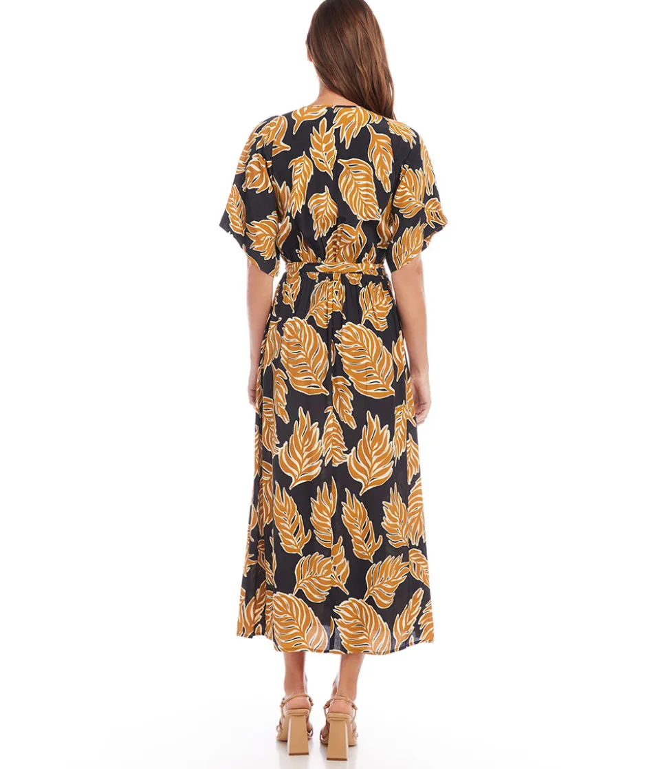 Front Slit Midi Dress