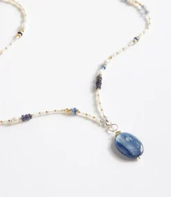 Gemstone Beaded Pendant Necklace