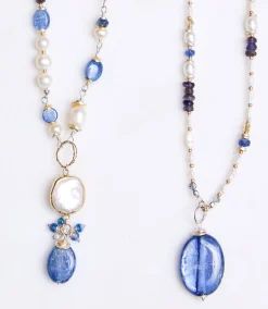 Gemstone Beaded Pendant Necklace