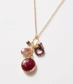 Gemstone Cluster Necklace