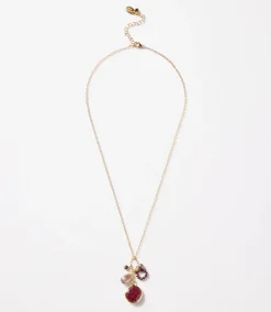 Gemstone Cluster Necklace
