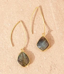 Gemstone Drop Earrings