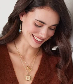 Gemstone Drop Earrings