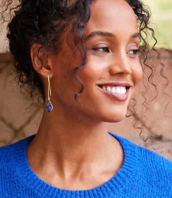 Gemstone Drop Earrings