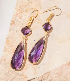 Gemstone Drop Earrings