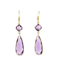 Gemstone Drop Earrings