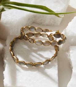 Gemstone Hoop Earrings