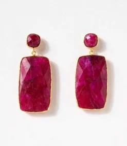 Gemstone Statement Earrings