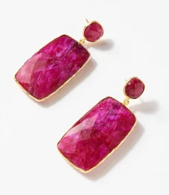 Gemstone Statement Earrings