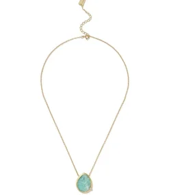 Gemstone Teardrop Necklace