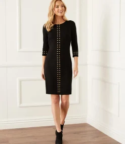 Gold Studded Sheath Dress