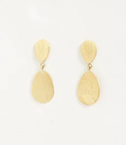 Gold Two Drop Earrings