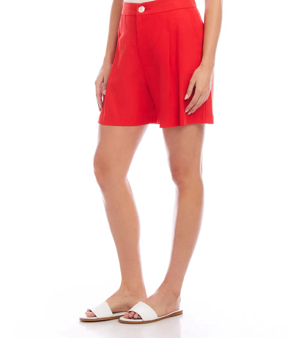 High Waist Pleated Shorts