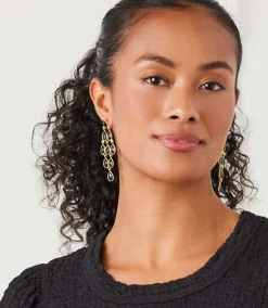 Large Gemstone Chandelier Earrings