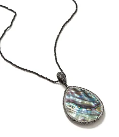 Large Mother of Pearl Pendant Necklace