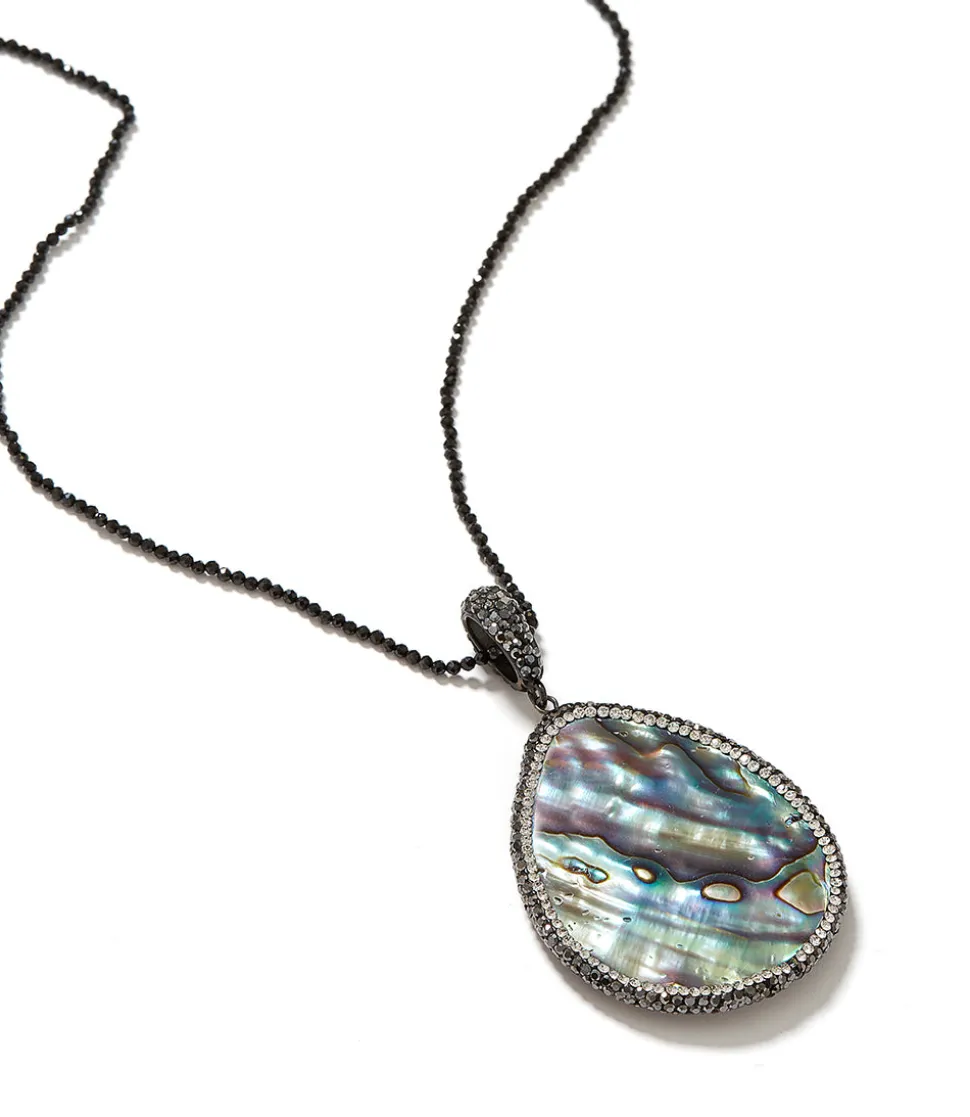 Large Mother of Pearl Pendant Necklace